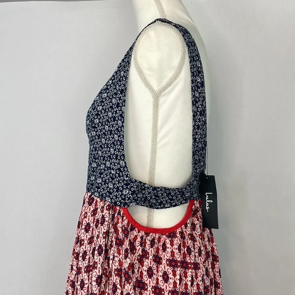 Lulu's Multi-Color V-Neck Mini Dress - Picture 8 of 16